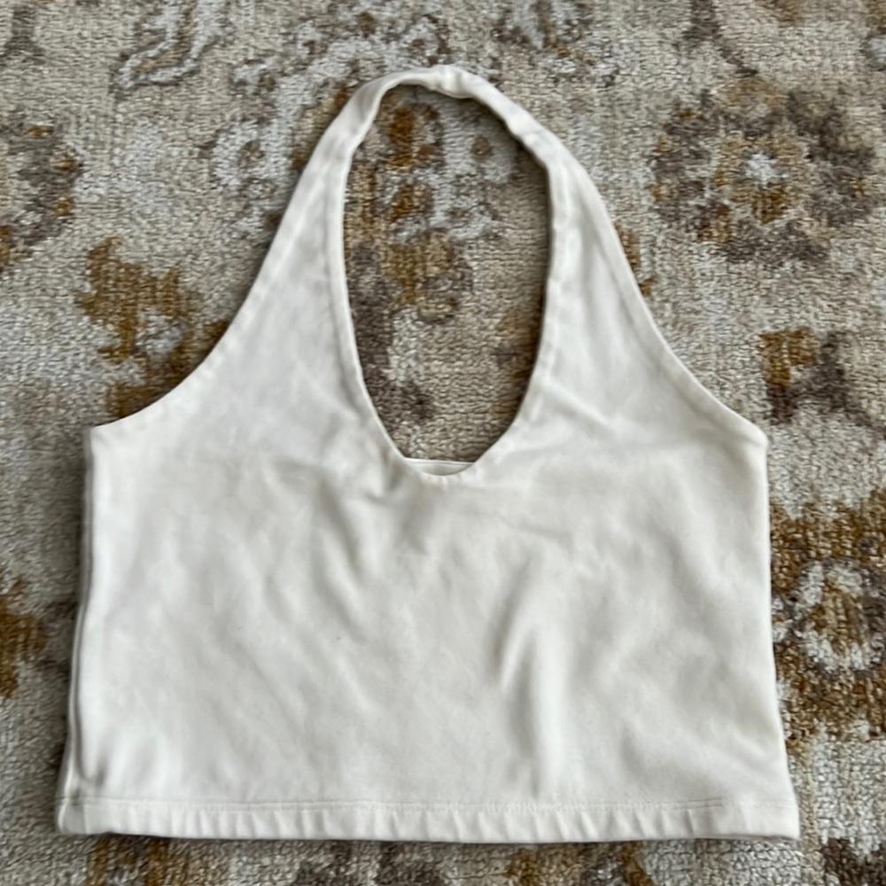 Brandy Melville White Halter Top